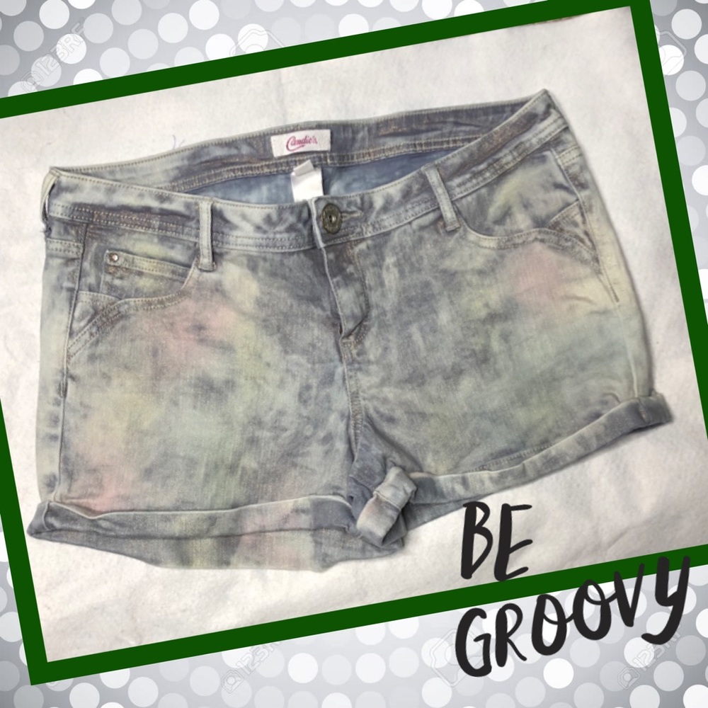 Tie-dye Denim Shorts